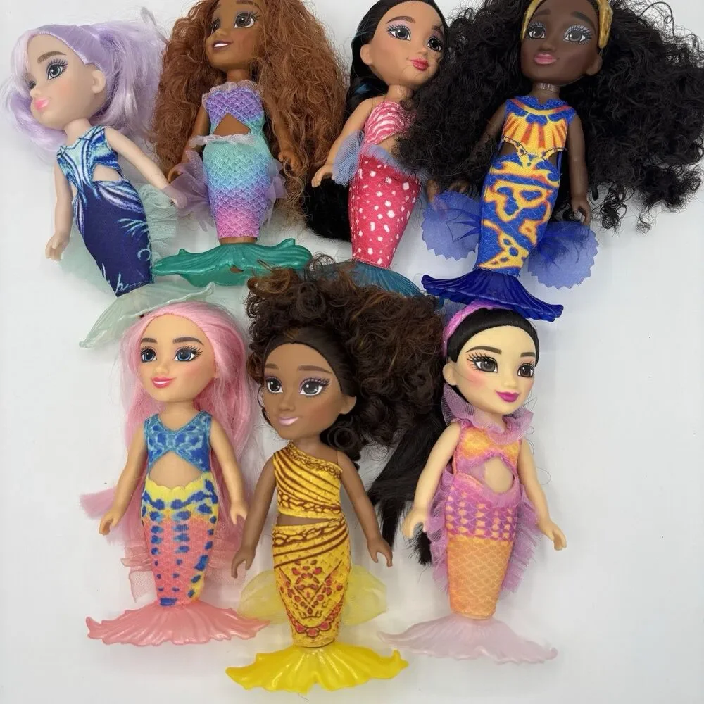 Disney The Little Mermaid Ariel And Sisters Petit Doll Set, Includes 7 Dolls
